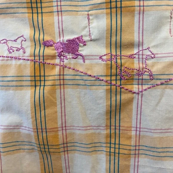 Bit & Bridle Pink Snaps Pink Embroidery Plaid Top - Picture 6 of 6